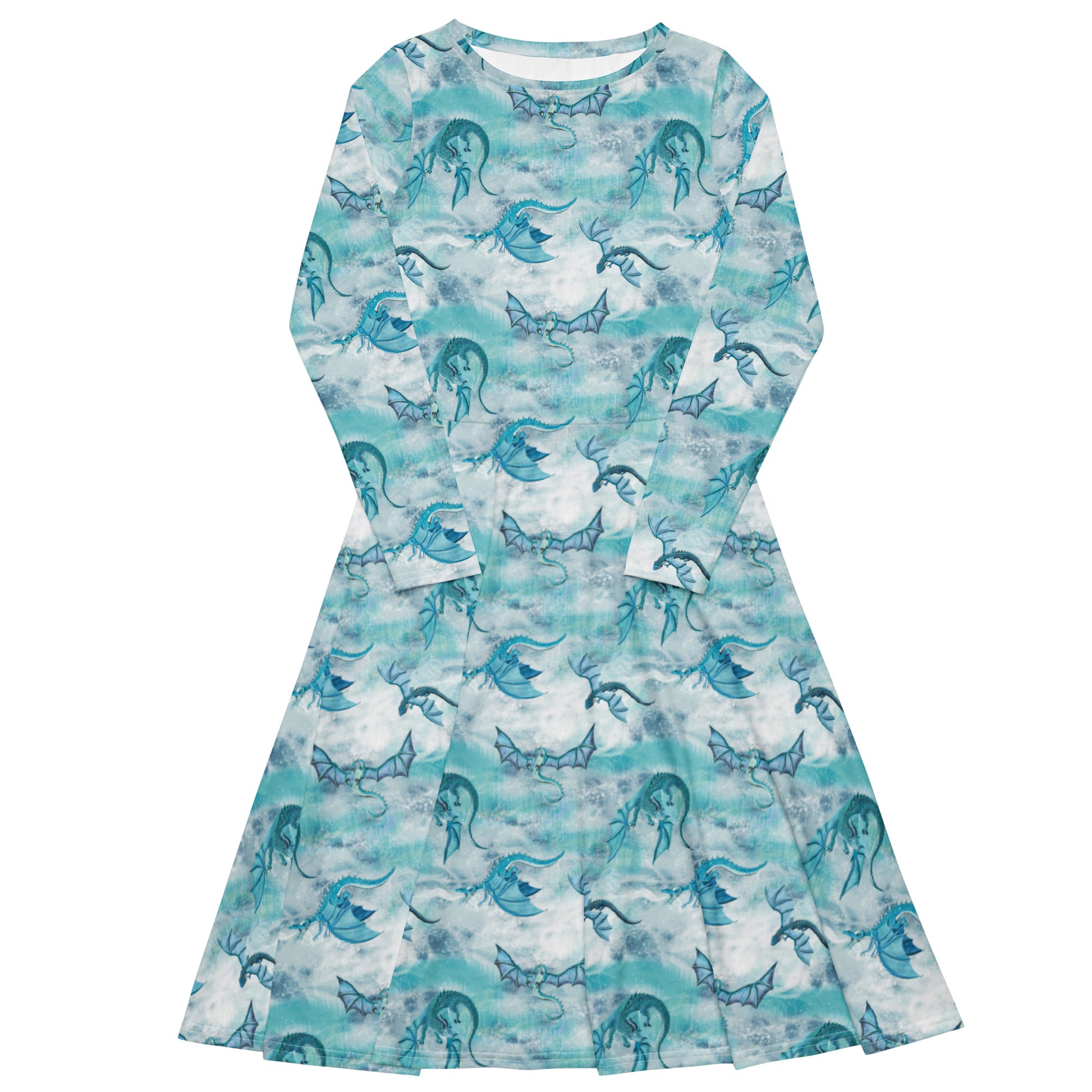 Frost Dragons Long Sleeve Midi Dress 1