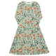 Nerdy Spring Garden Long Sleeve Midi Dress