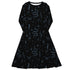Episodic Mystical Collection Black Long Sleeve Midi Dress 1