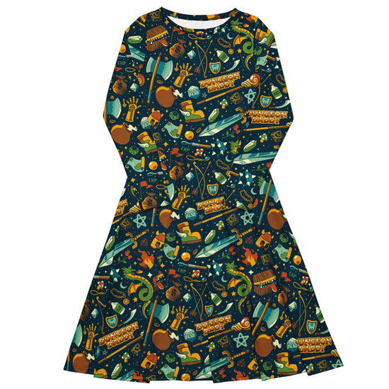 Nerdy Dungeon Daddy Long Sleeve Midi Dress