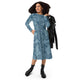 Nerdy Tropical Dragons Long Sleeve Midi Dress