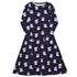 Anxious Ghosts Purple Long Sleeve Midi Dress 1