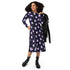 Anxious Ghosts Purple Long Sleeve Midi Dress 4