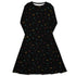 Math Symbols Black Long Sleeve Midi Dress 1