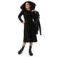 Nerdy Math Symbols Black Long Sleeve Midi Dress