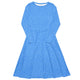 Nerdy Geometry Blue Math Long Sleeve Midi Dress