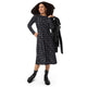 Nerdy Anime Sushi Rolls Dark Long Sleeve Midi Dress