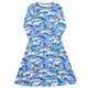 Nerdy Surfer Bunnies Anime Long Sleeve Midi Dress