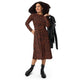 Nerdy Human Anatomy Dark Long Sleeve Midi Dress