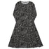 Human Anatomy Black Long Sleeve Midi Dress 1