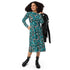 Mahjong Tiles Pond Anime Long Sleeve Midi Dress 4