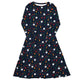 Nerdy Pawn Party Blue Board Game Long Sleeve Midi Dress