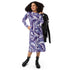 Dnd Dice Swirls Purple Long Sleeve Midi Dress 4