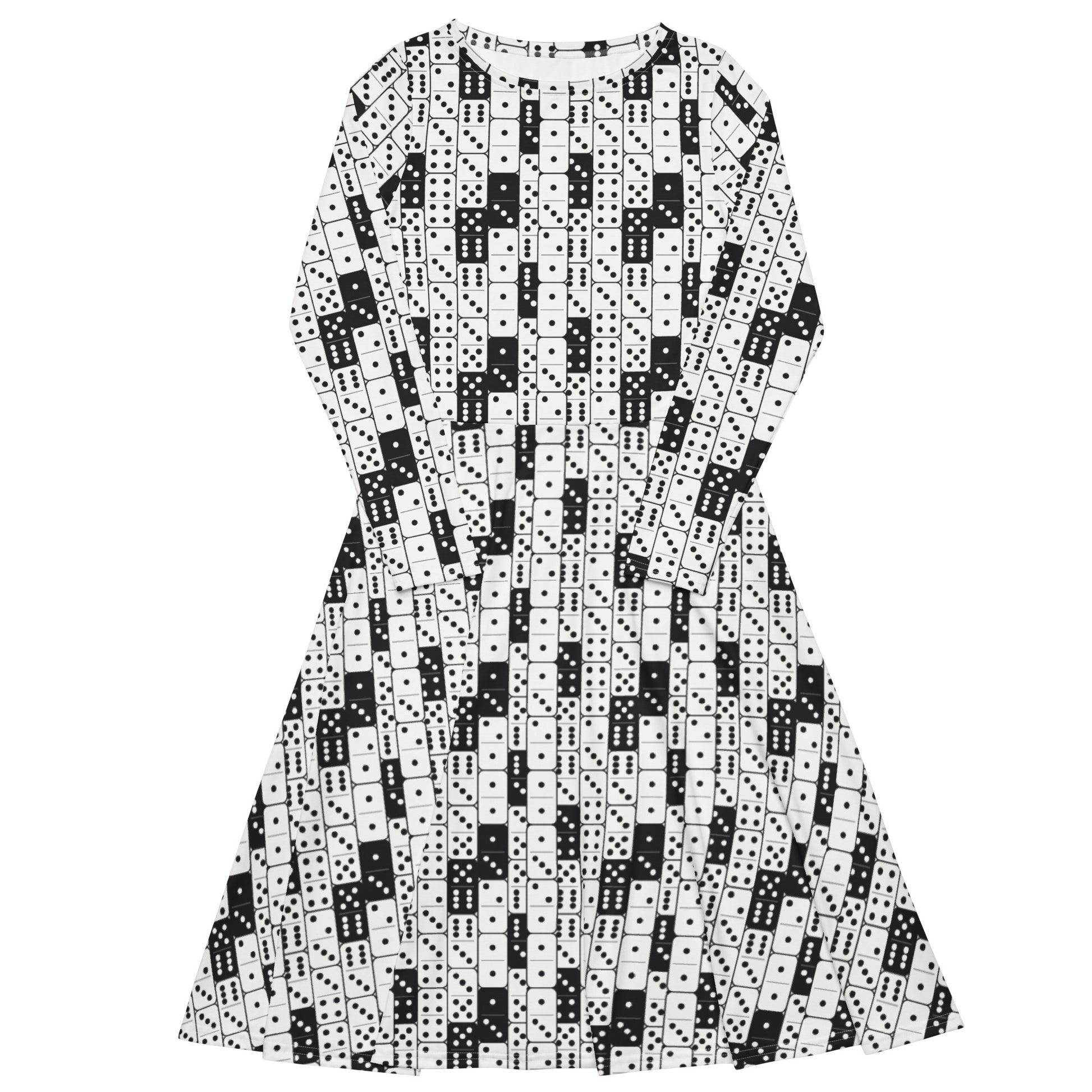 Dominos Long Sleeve Midi Dress 1