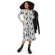 Nerdy Dominos Long Sleeve Midi Dress