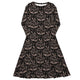 Nerdy Episodic Thistle Home Black White Long Sleeve Midi Dress
