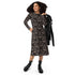 Episodic Thistle Home Black White Long Sleeve Midi Dress 4