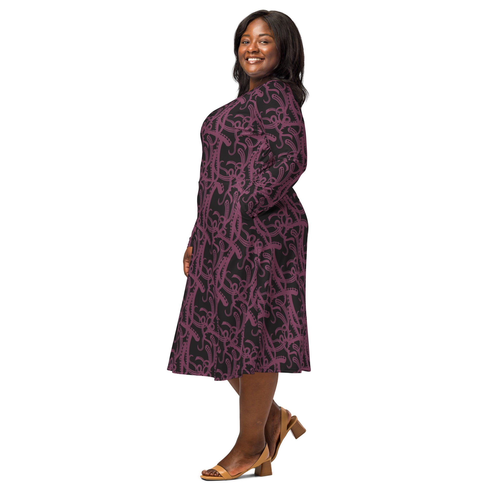 Tentacles of Cthulhu Long Sleeve Midi Dress 2