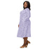 Lilac Anime Bunnies Long Sleeve Midi Dress 2