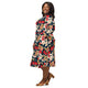 Nerdy Modern Koi Long Sleeve Midi Dress