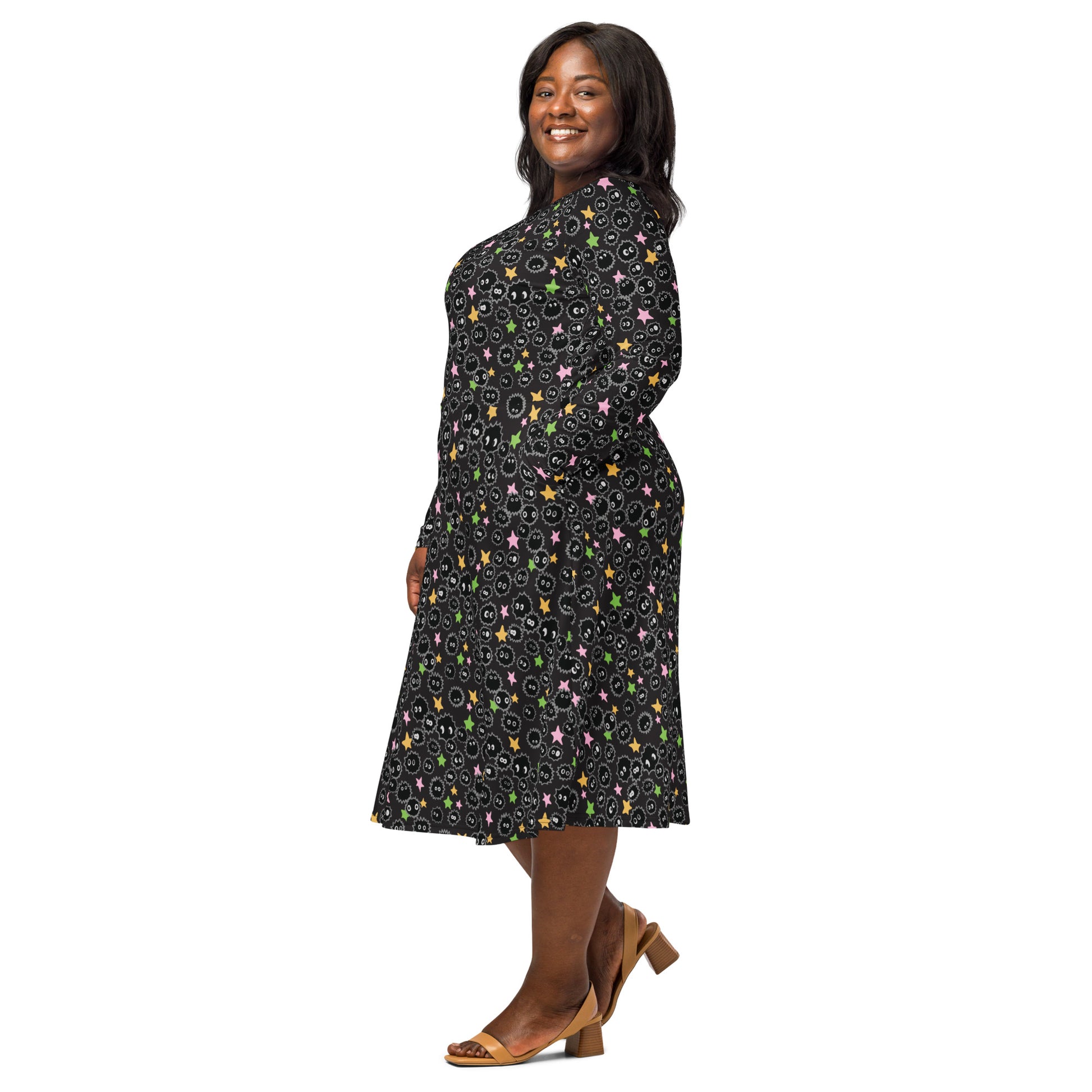 Sootsprites Anime Long Sleeve Midi Dress 2