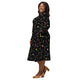 Nerdy A Starry Galaxy Outer Space Long Sleeve Midi Dress