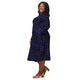 Nerdy Math And Physics Space Long Sleeve Midi Dress