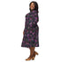 Hawaiian Blooms Space Long Sleeve Midi Dress 2