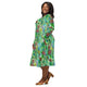 Nerdy Green Dragon Encounter Dnd Long Sleeve Midi Dress