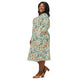 Nerdy Spring Garden Long Sleeve Midi Dress