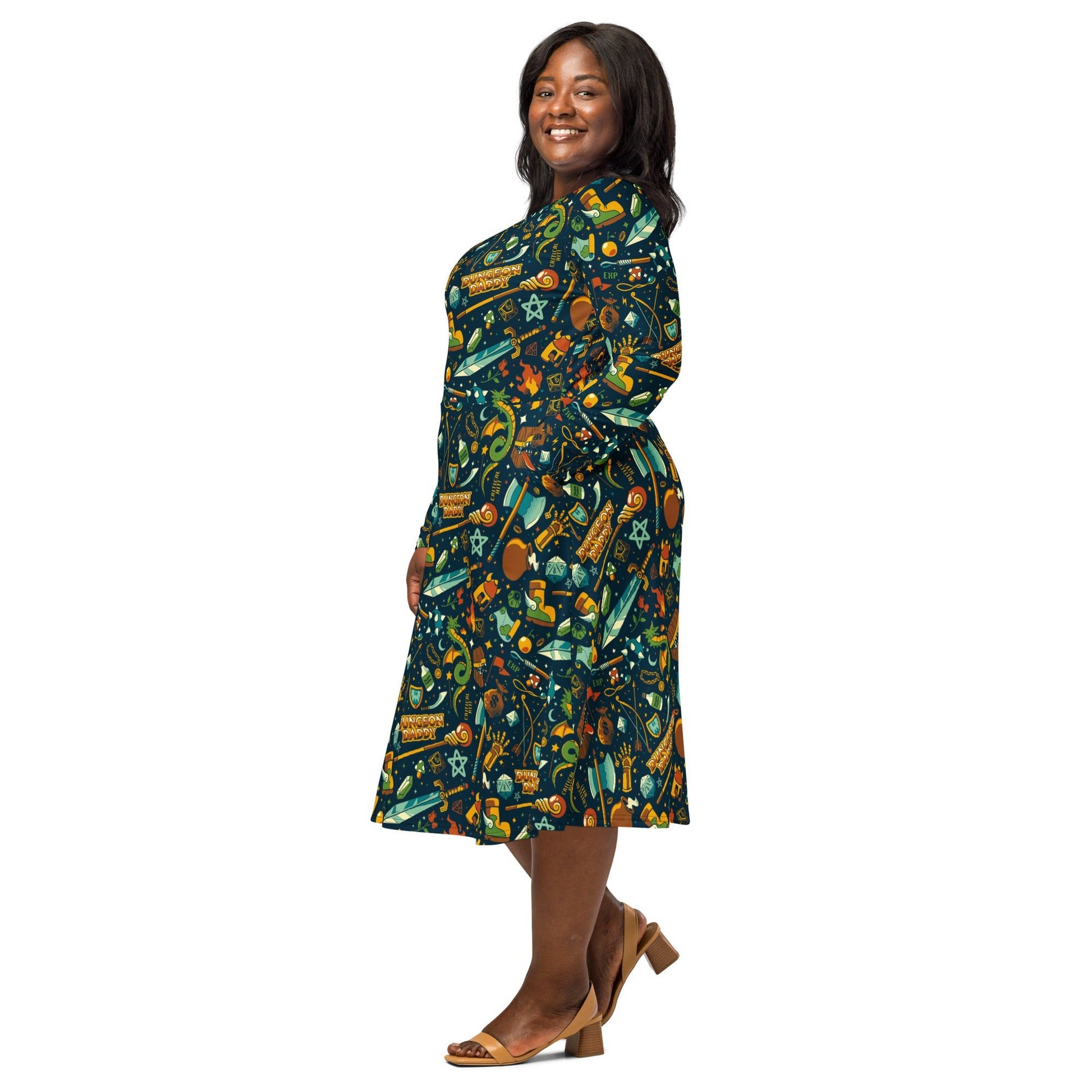 Dungeon Daddy Long Sleeve Midi Dress 2