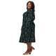Nerdy Episodic Serpent Moon Long Sleeve Midi Dress