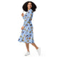 Nerdy DnD Classes Rubber Ducks Long Sleeve Midi Dress