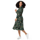 Nerdy Oishi Sushi Green Long Sleeve Midi Dress