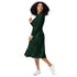 Green Computer Circuits Long Sleeve Midi Dress 3