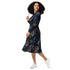 Floral Purple Night Long Sleeve Midi Dress 3