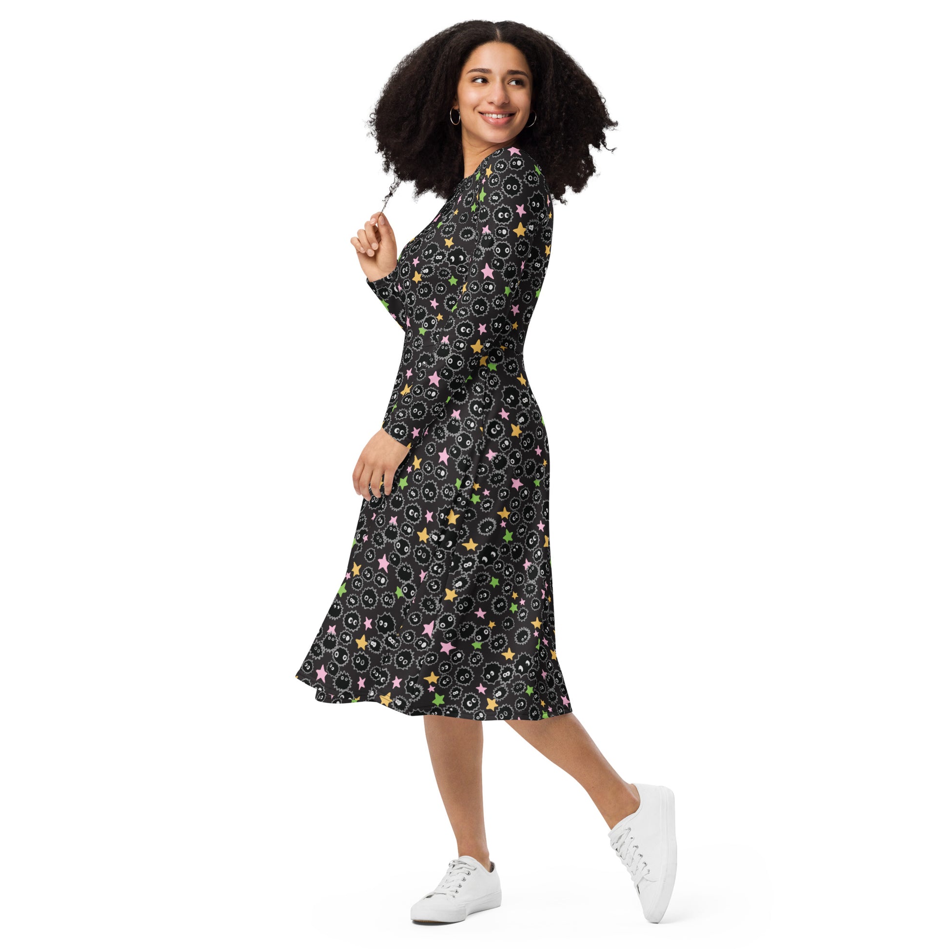 Sootsprites Anime Long Sleeve Midi Dress 3