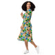 Nerdy Hexagon Tile Board Game Long Sleeve Midi Dress