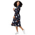 Video Game Cats Dark Long Sleeve Midi Dress 3