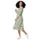 Nerdy Spring Garden Long Sleeve Midi Dress