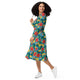 Nerdy Tropical Fruit Dice Dnd Long Sleeve Midi Dress