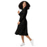 Math Symbols Black Long Sleeve Midi Dress 3