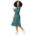 Mahjong Tiles Pond Anime Long Sleeve Midi Dress 3