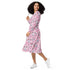 Anime Gamer Items Pink Long Sleeve Midi Dress 3