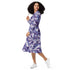 Dnd Dice Swirls Purple Long Sleeve Midi Dress 3