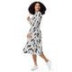 Nerdy Dominos Long Sleeve Midi Dress