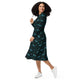 Nerdy Episodic Mystical Butterfly Long Sleeve Midi Dress