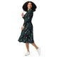Nerdy Episodic Serpent Moon Long Sleeve Midi Dress