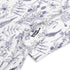 Simple Botany Flowers Herbs White Blue Long Sleeve Midi Dress 7