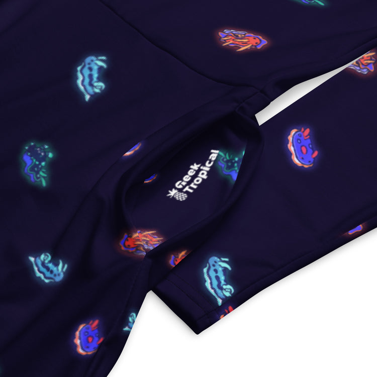 Nerdy Cute Sea Slugs Long Sleeve Midi Dress